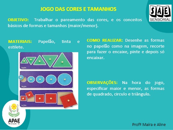 Atividade: Jogo de Dominó das cores Objetivos, Notas de estudo Materiais