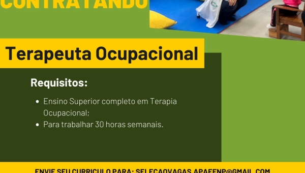 Vaga para Terapeuta Ocupacional