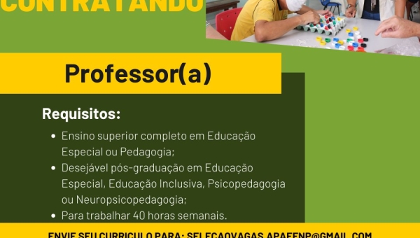 Vaga para Professor da APAE Florianópolis