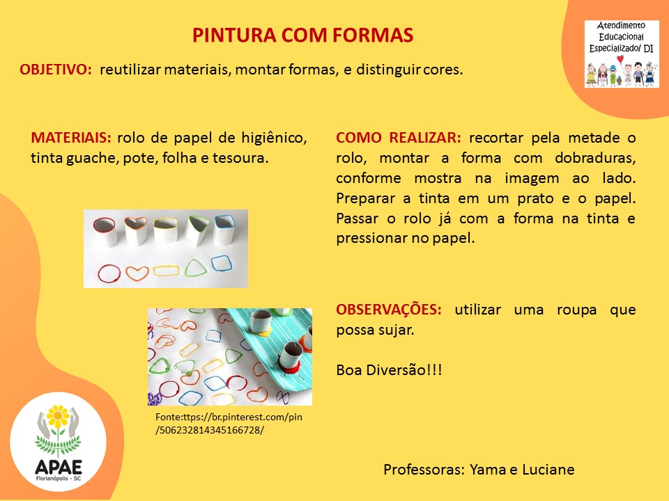 Atendimento Educacional Especializado - Pintura com Rolo de Papel
