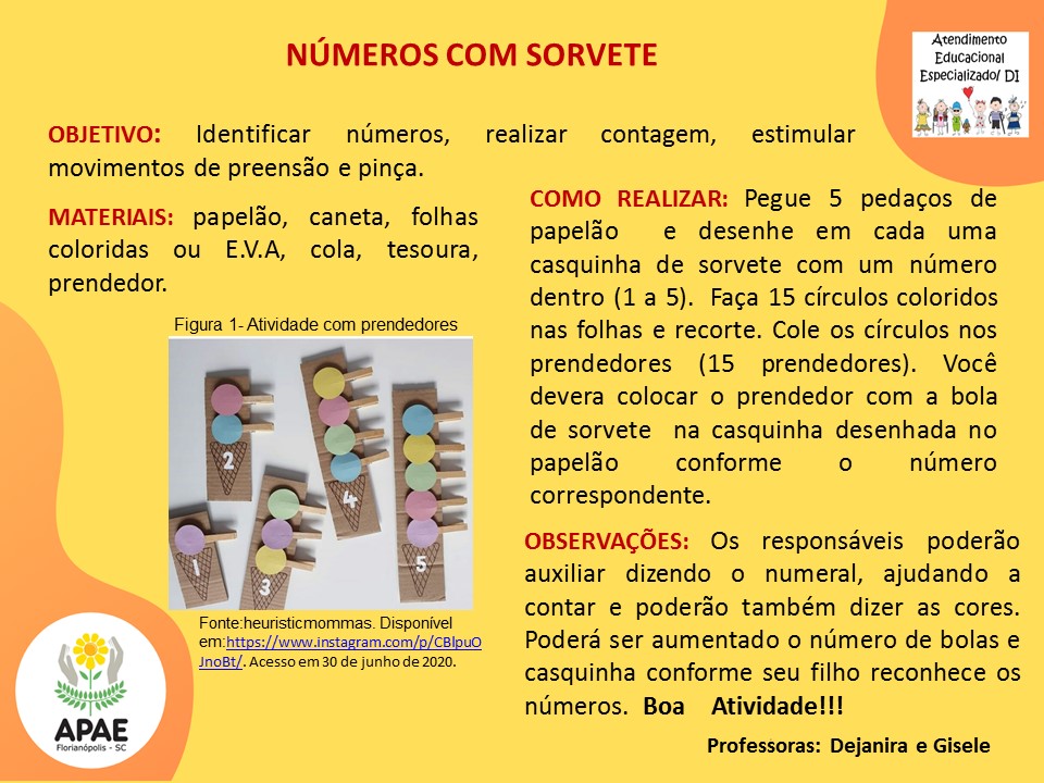 JOGO EDUCATIVO DOS SORVETES APRENDENDO OS NUMERAIS - ESPAÇO EDUCAR