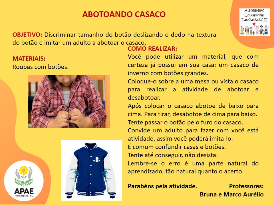 Abotoando  Casaco - Atendimento Educacional Especializado