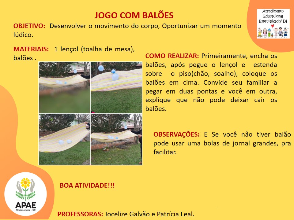 Jogo com Balões - Serviço Pedagógico Específico 