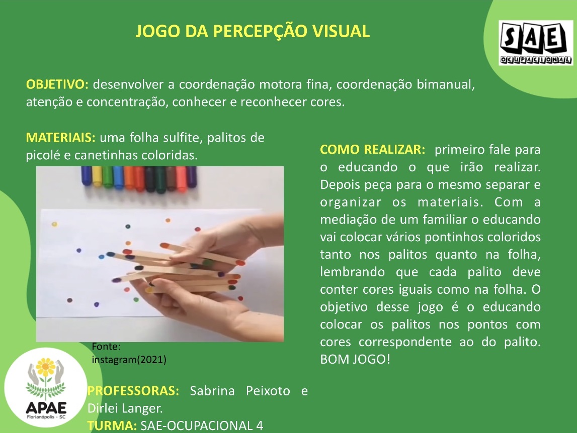 Jogo de argolas desenvolve a percepção visual e motora, Notícias