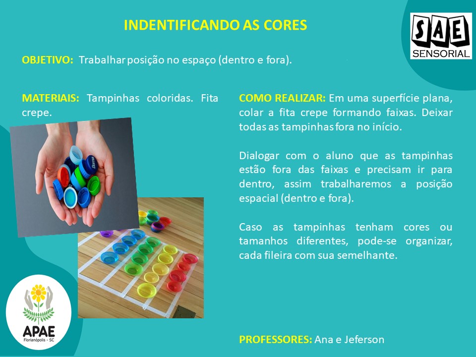 Identificando as cores - Sae Sensorial